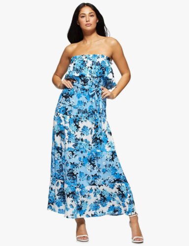 Tiered Strapless Maxi Dress